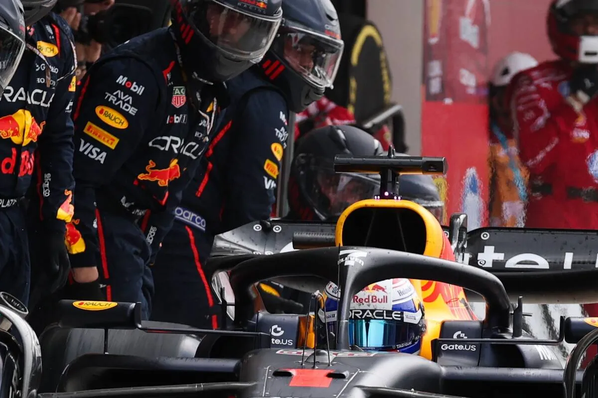 De pitstop van Max Verstappen tijdens de race in Miami