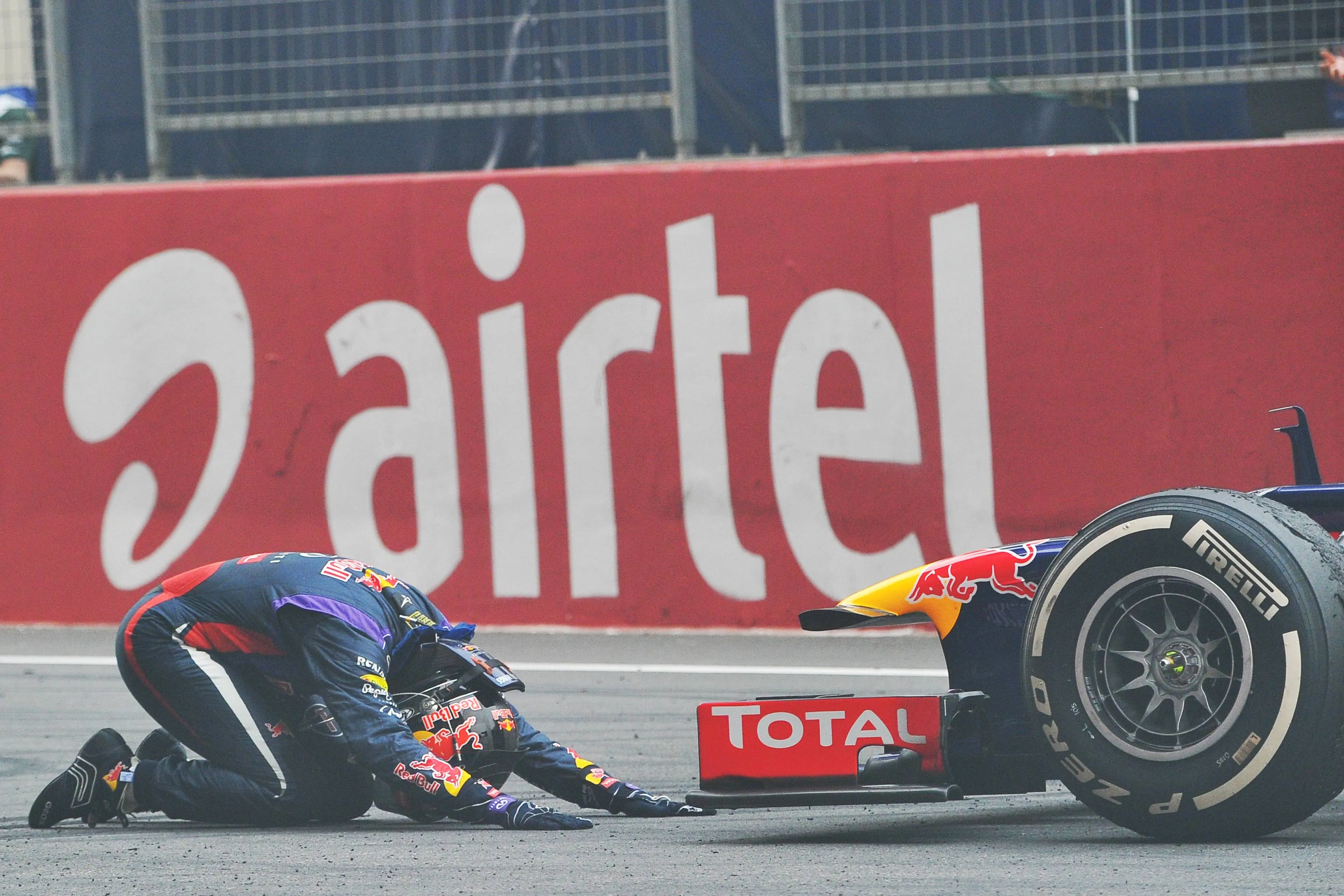 Vettel celebra il suo campionato da record nel 2013 al Gran Premio d'India, stabilendo allora il record per il maggior numero di vittorie consecutive in gara.