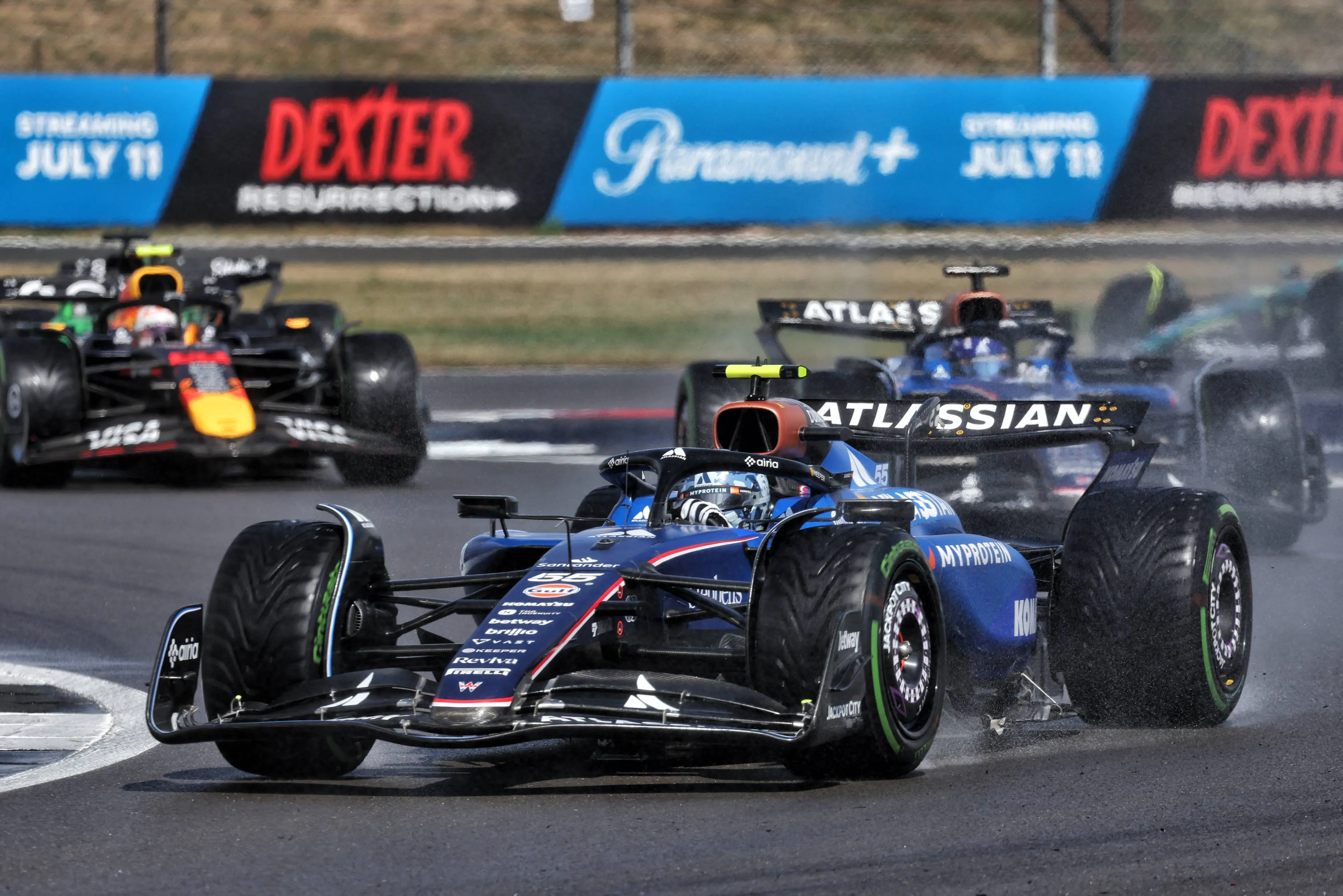 Carlos Sainz driving his Williams FW47 at the British Grand Prix