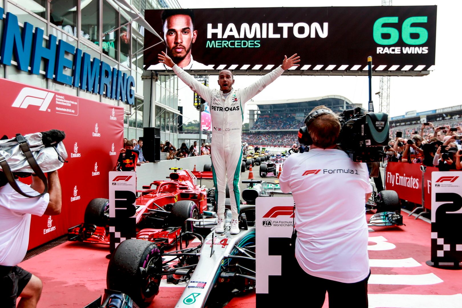 Vanaf P14 won Hamilton de Duitse Grand Prix van 2018. (foto: Mercedes AMG F1)