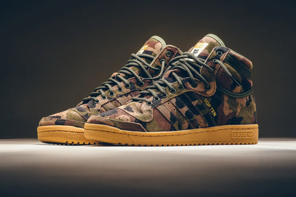 Adidas top on sale ten hi camo