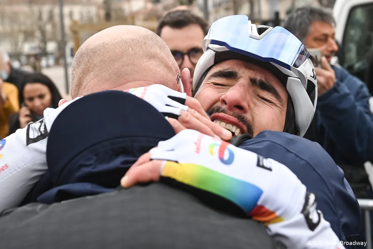 Burgaudeau kan geluk niet op na zege in Parijs-Nice: 'Wilde het in stijl afmaken'