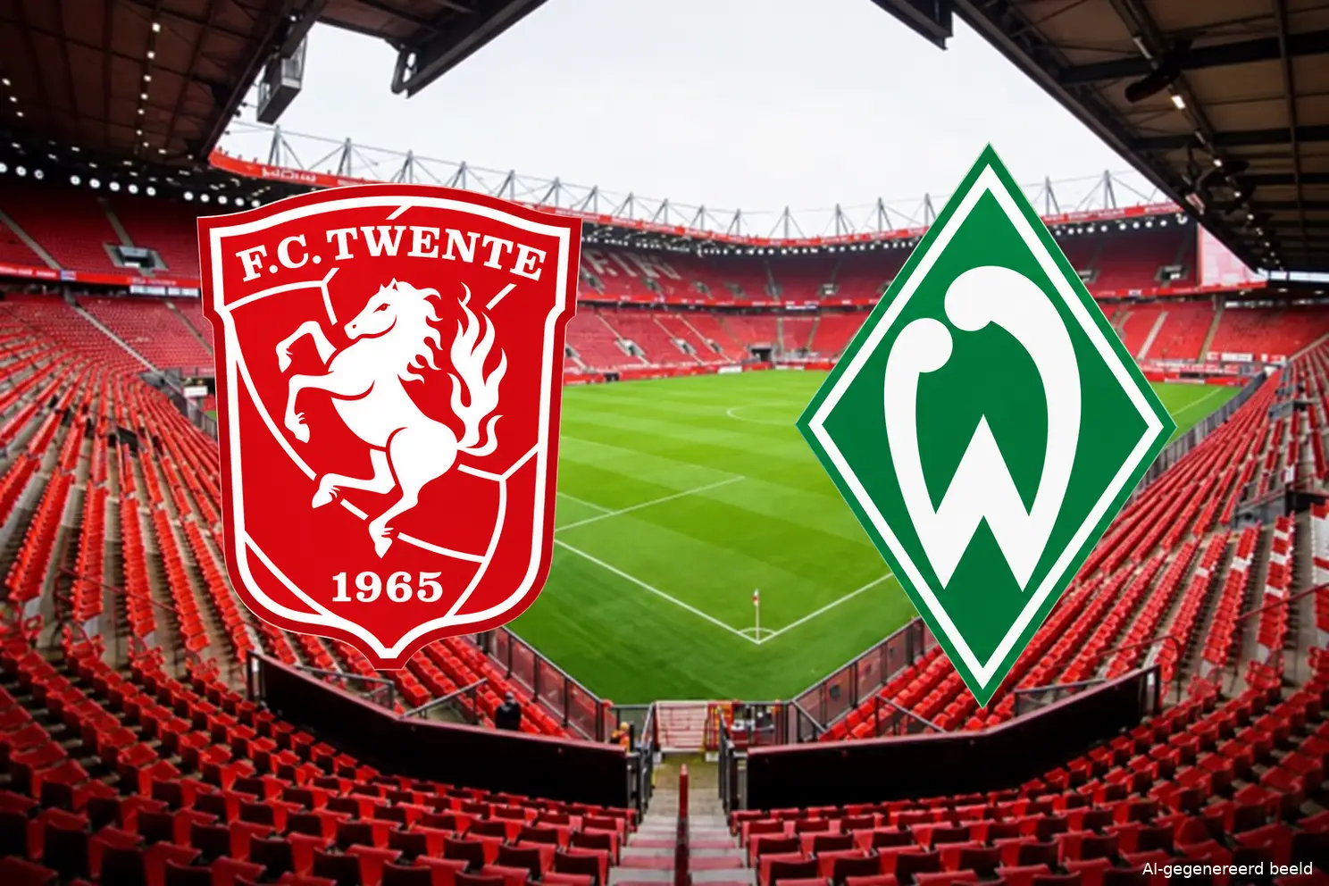 F.C. Twente tegen Werder Bremen in stadion