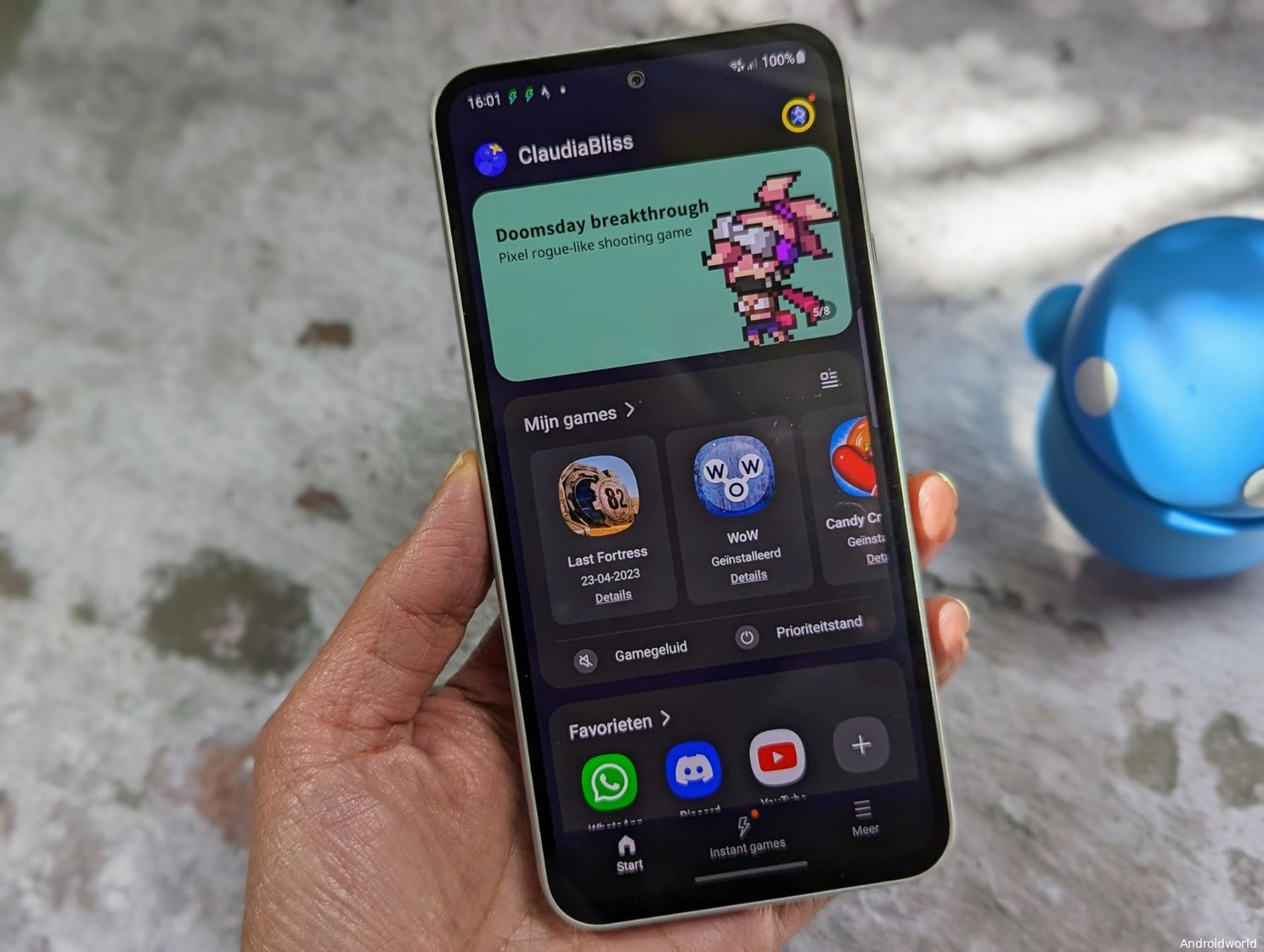 The Game Launcher on the Galaxy A54
