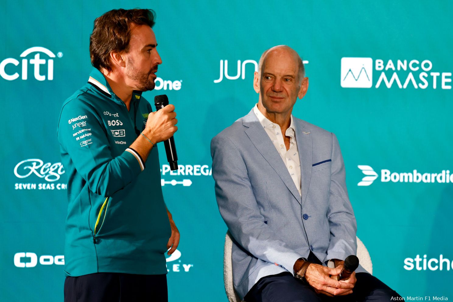 persconferentie aston fernando alonso adrian newey