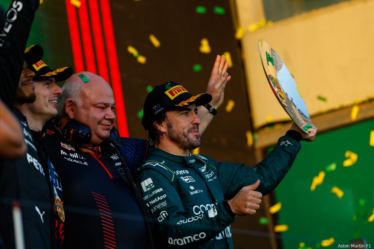Alonso was blij met podiumplaats, maar het smaakt naar meer: 'Ik wil nu minimaal tweede worden'