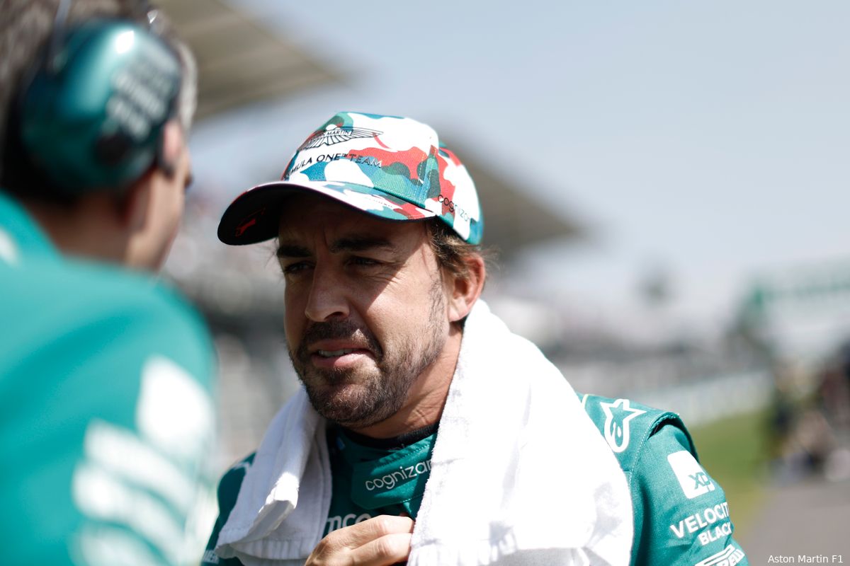Alonso wijt slechte snelheid Aston Martin tijdens GP Mexico deels aan Pérez