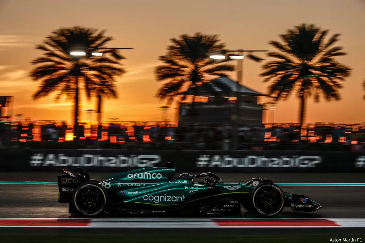 lance stroll aston martin abu dhabi zondag 2023
