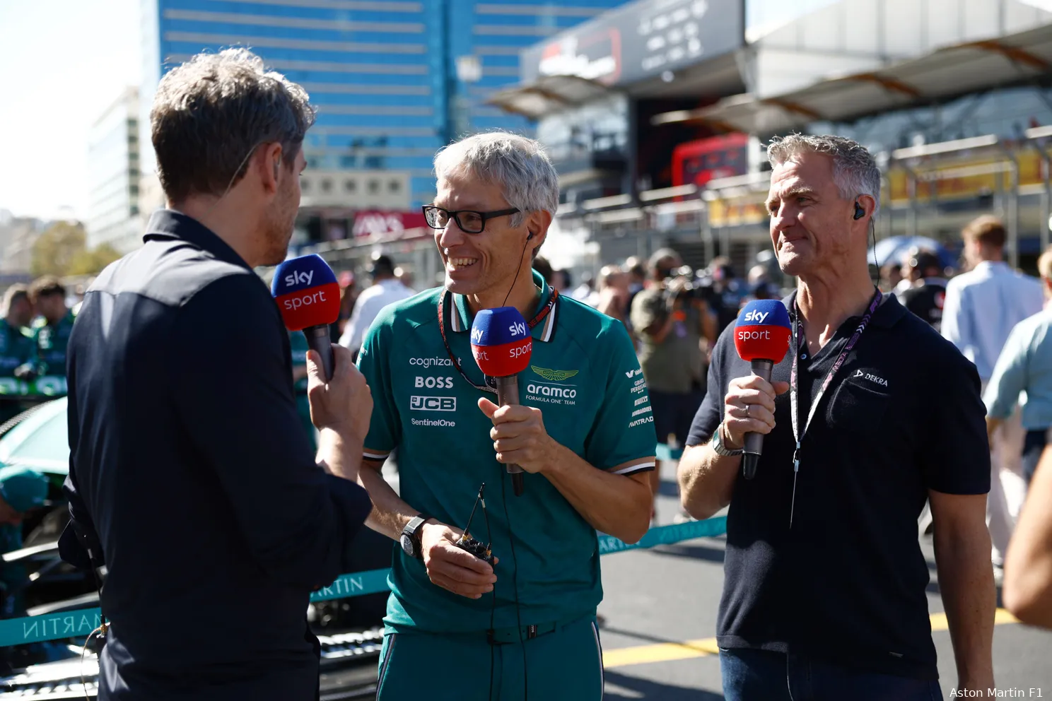 mike krack ralf schumacher aston martin gp azerbeidzjan zondag 2024
