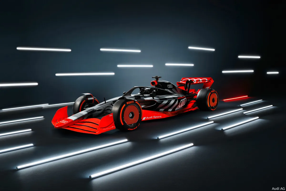 Audi geeft voorproefje van F1-auto: 'Meer details volgen in Shanghai'