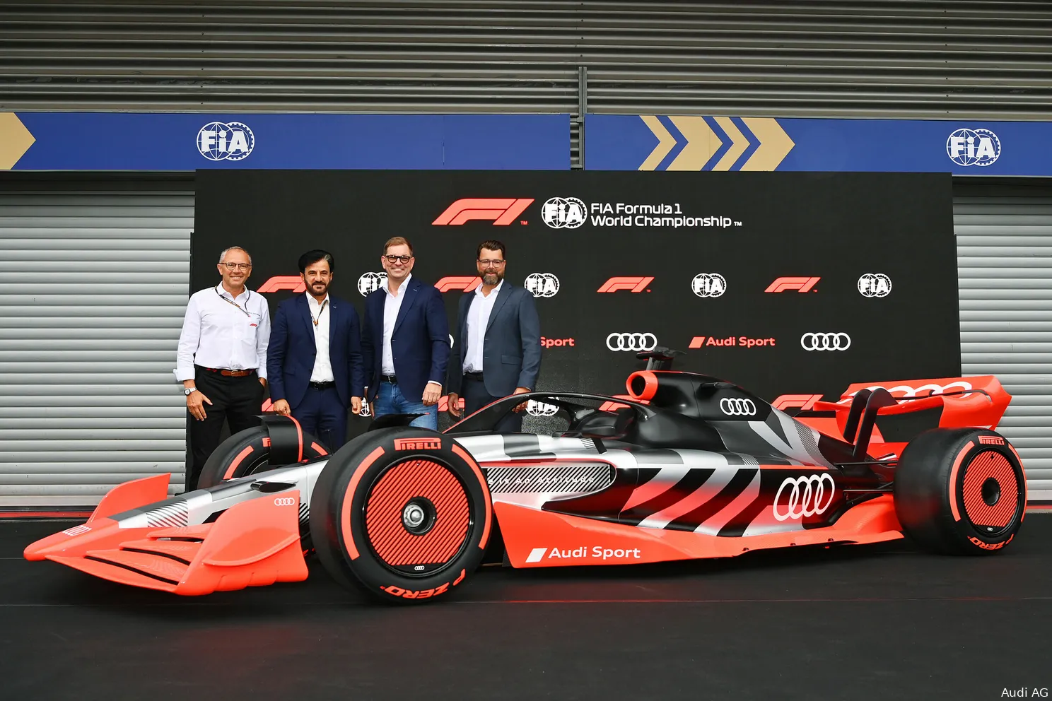 mohammed ben sulayem markus duesmann oliver hoffmann stefano domenicali fia audi f1 2