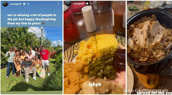 Gauff, Bouchard and other top tennis stars celebrate Thanksgiving
