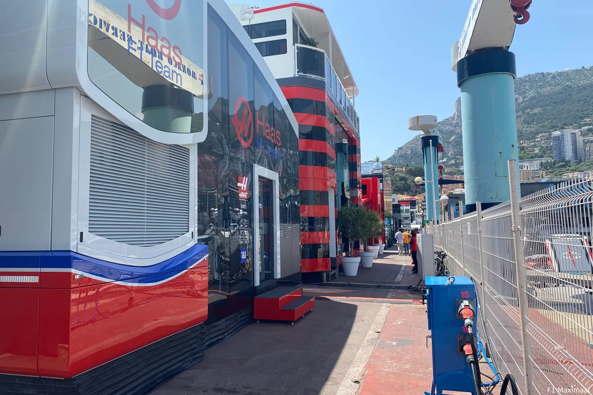 haas ferrari paddock f1 monaco