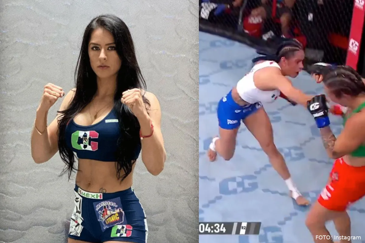 🎥 'Echte knock-out!' Loba Acosta sloopt tegenstander tijdens kooigevecht