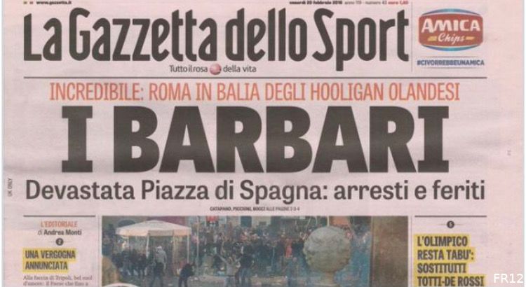 Fotoverslag Stedentrip wedstrijdbezoek Rome