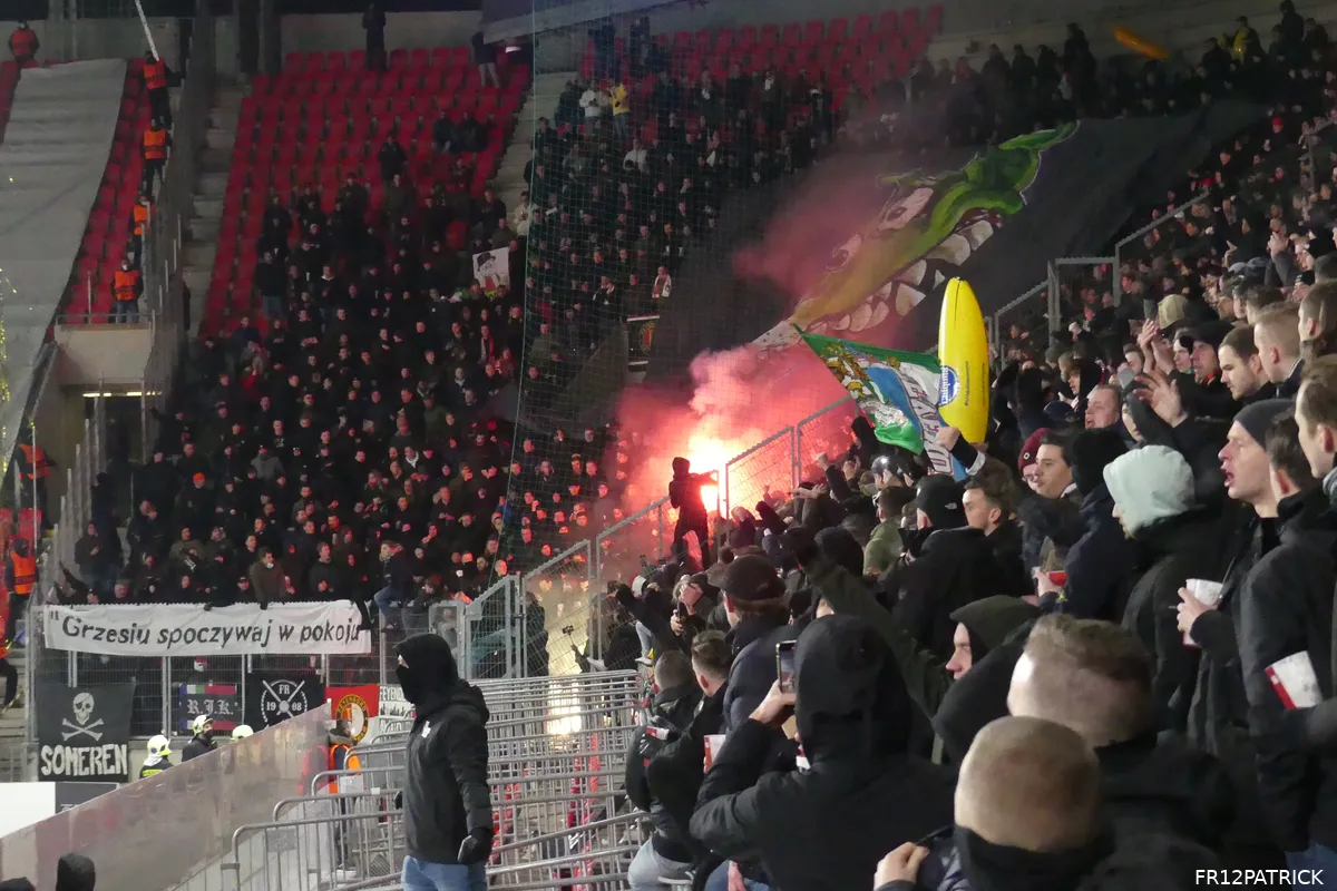 Feyenoord ontvangt boete na uitwedstrijd tegen Slavia Praag