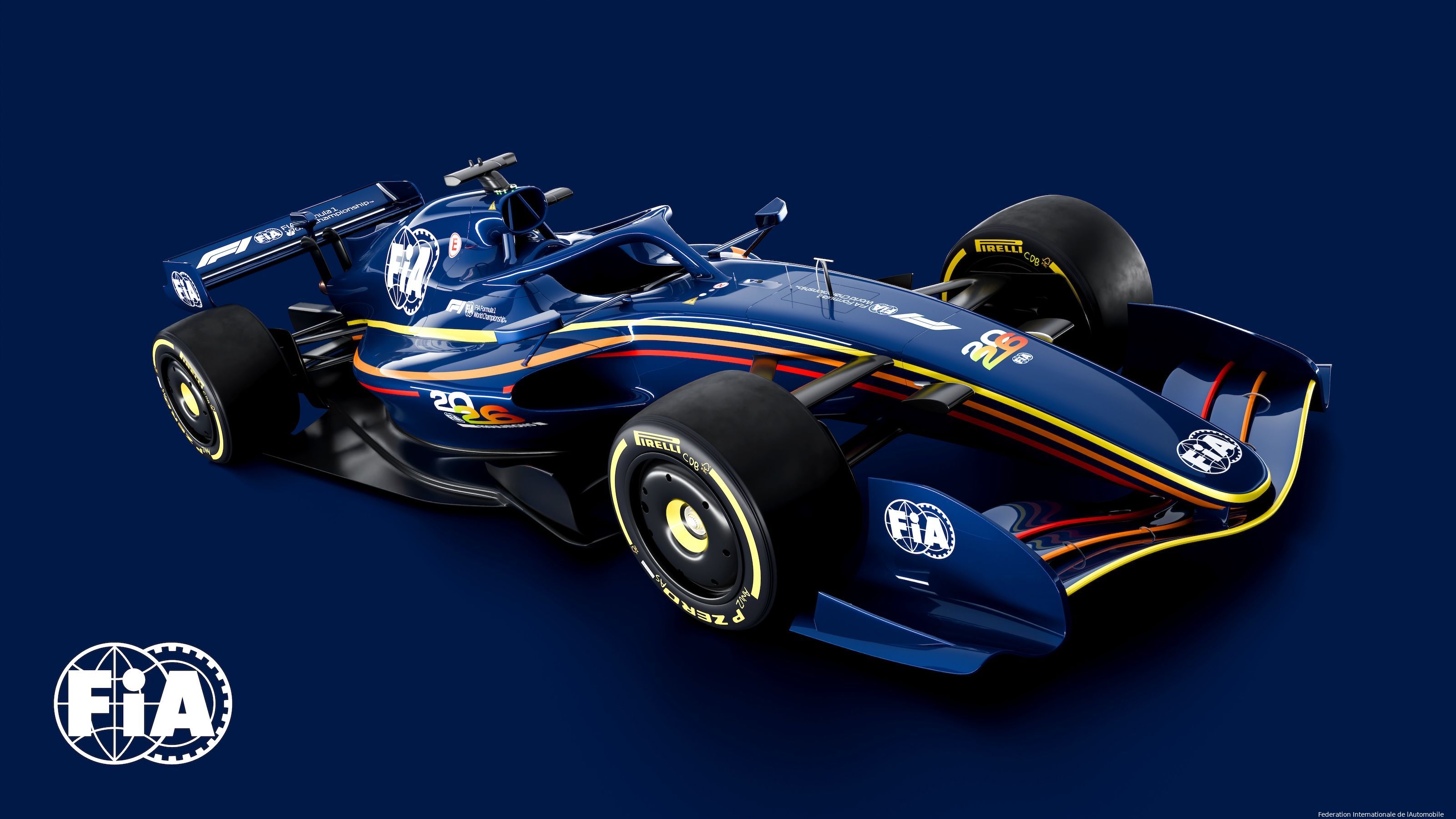 FIA's Render of the 2026 car concept