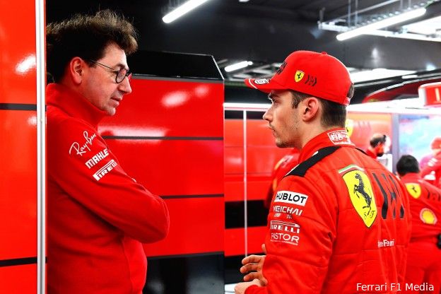 Binotto maakt zich zorgen over versnellingsbak Leclerc: 'Maar het is nog vroeg'