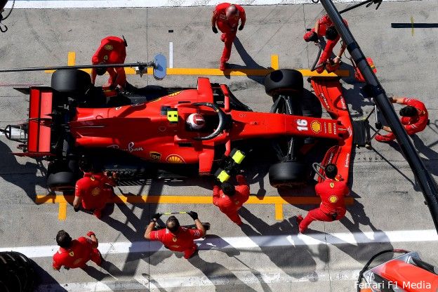 Ferrari gebruikte asymmetrische vloer in Imola