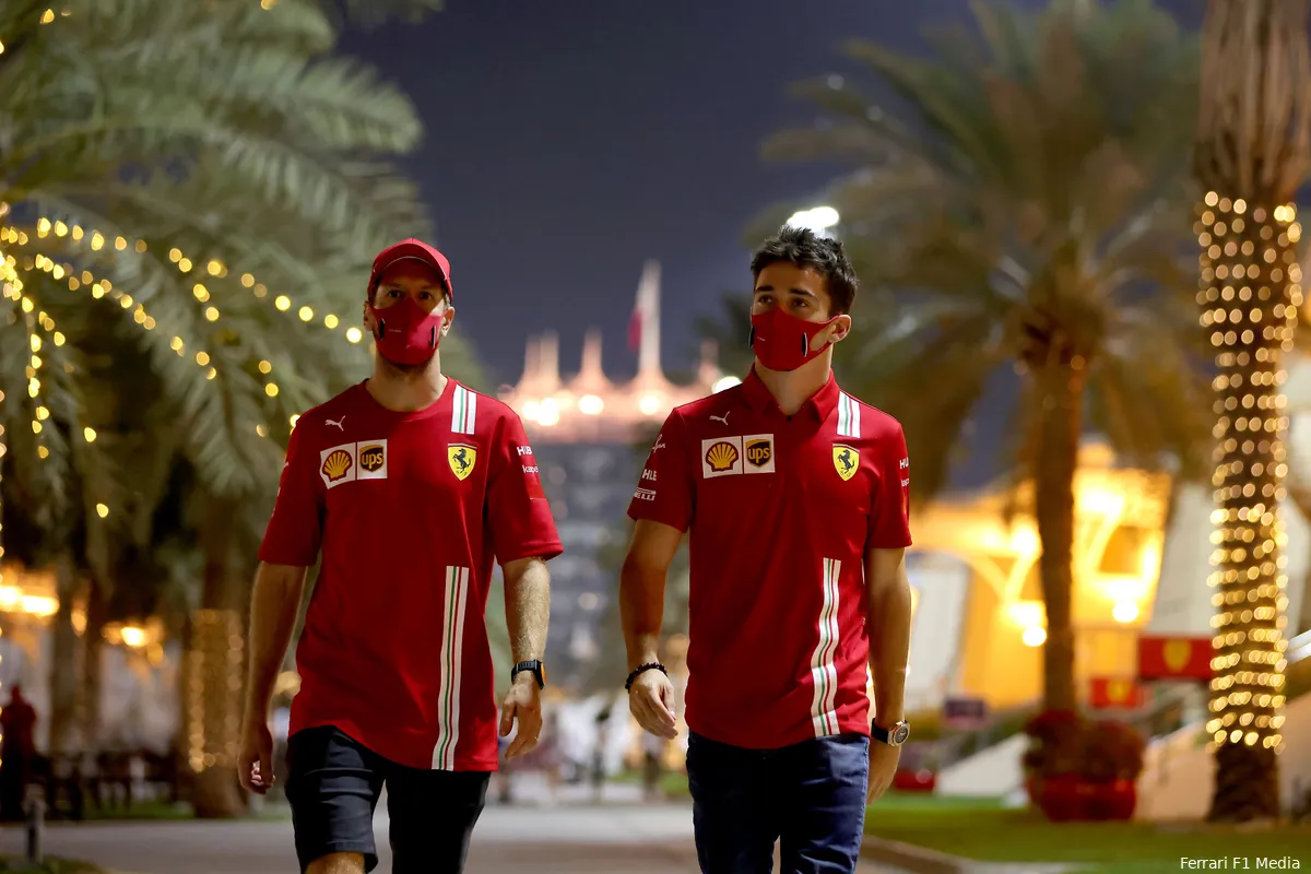 sebastian vettel en charles leclerc sakhir