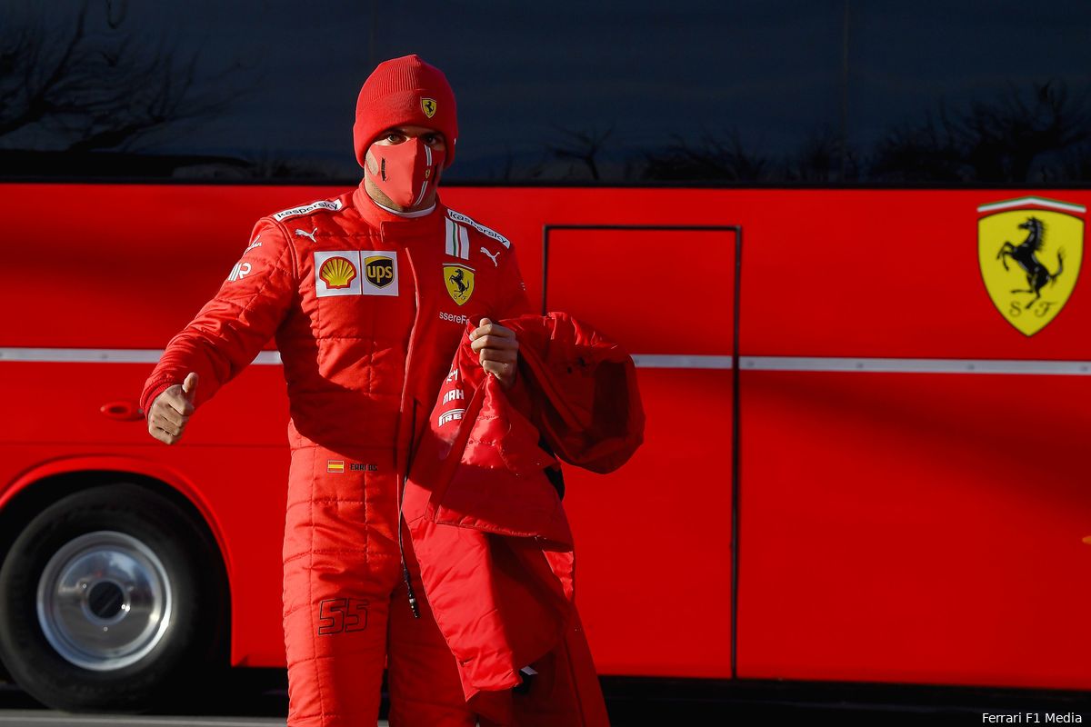 Sainz over testdebuut bij Ferrari: 'Het voelt ongelooflijk'