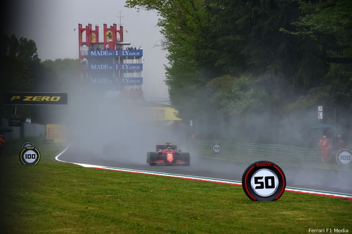 Waarom Leclerc Verstappen niet inhaalde toen hij spinde bij de herstart