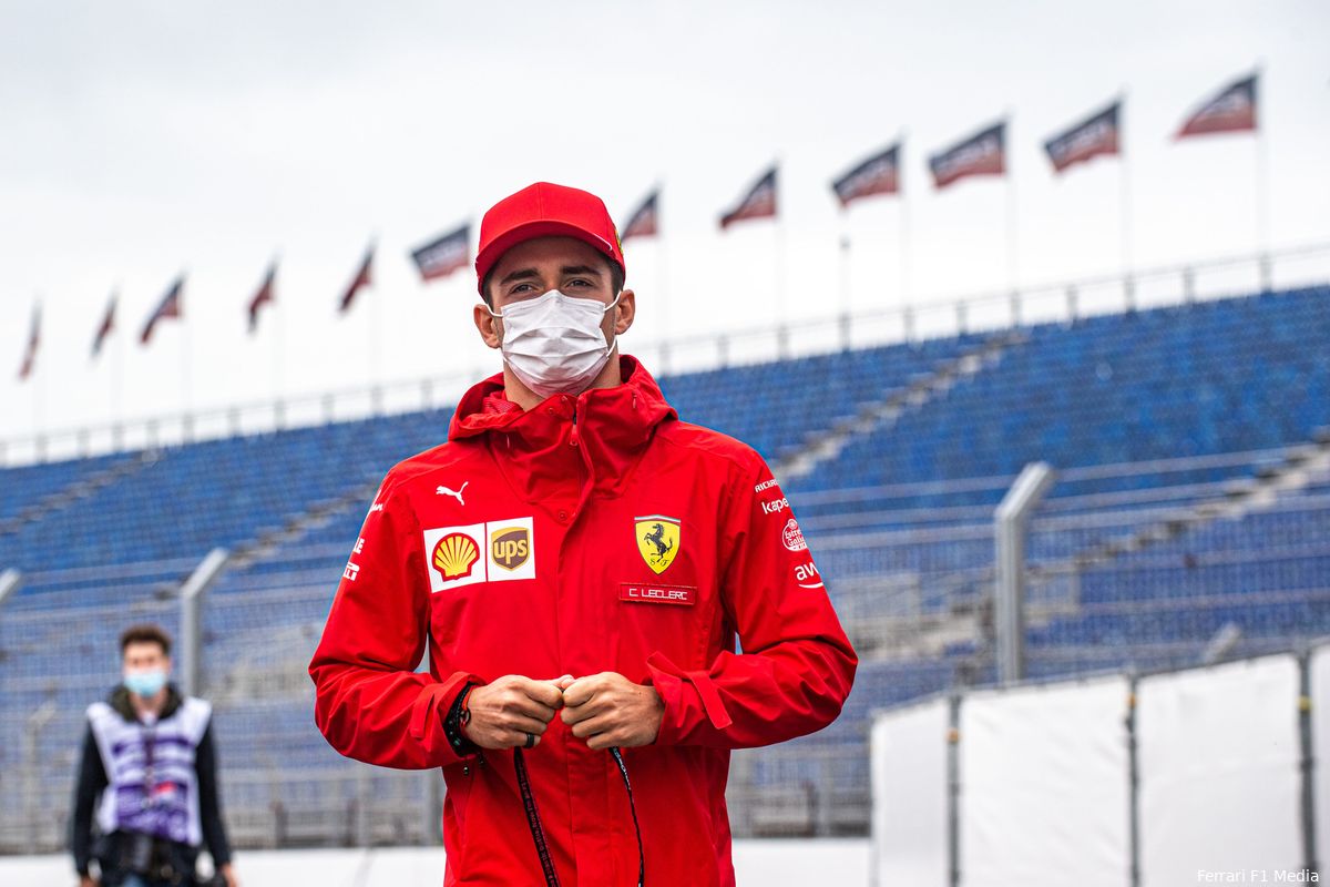 Leclerc start achteraan de grid in Rusland dankzij nieuwe Ferrari-motor