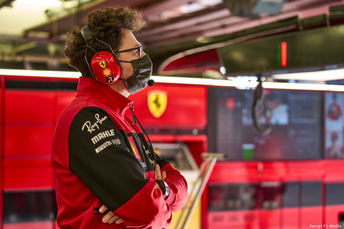Binotto verrast door 1-2 van Ferrari: 'Red Bull had ik sneller verwacht'