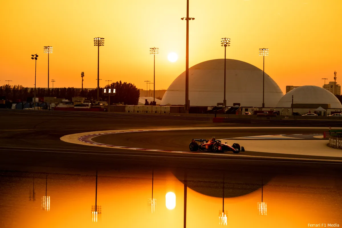 sainz ferrari baan testdag 3 bahrein 2023