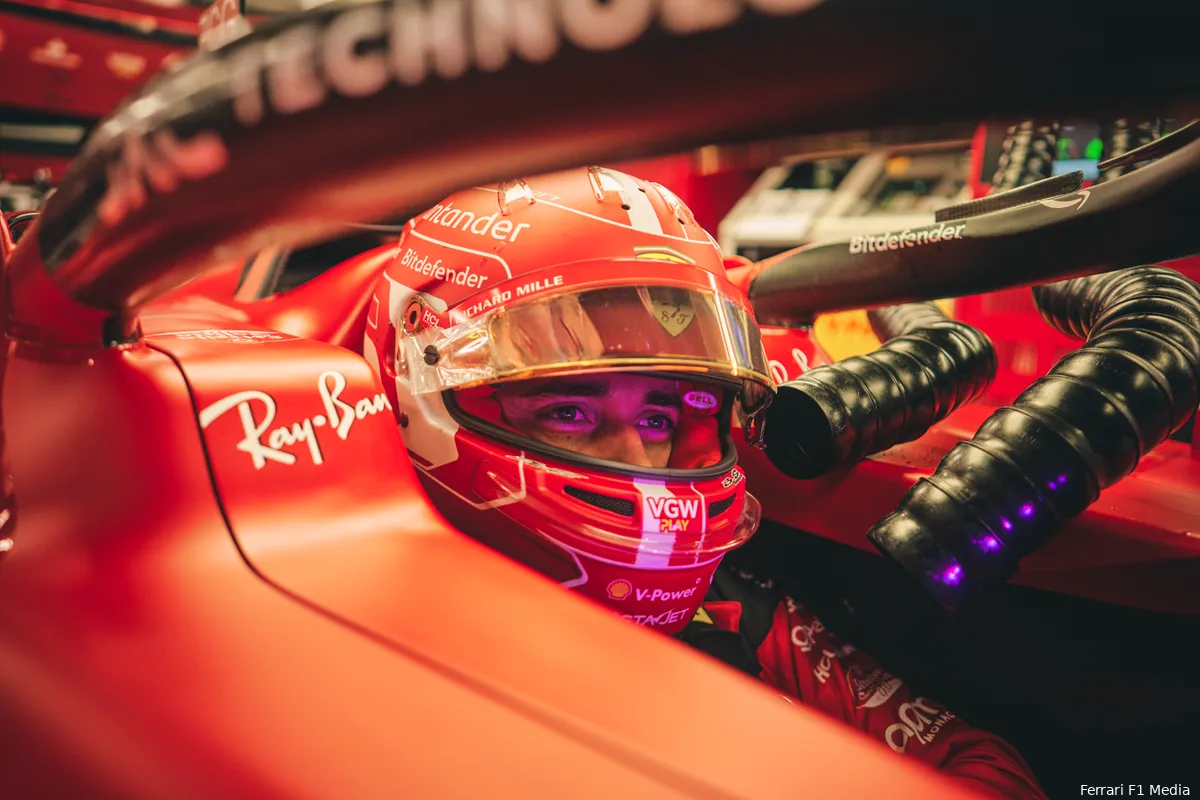 Leclerc gefrustreerd door boordradio-problemen Ferrari: 'Eén op de vier woorden werden niet verstaan'