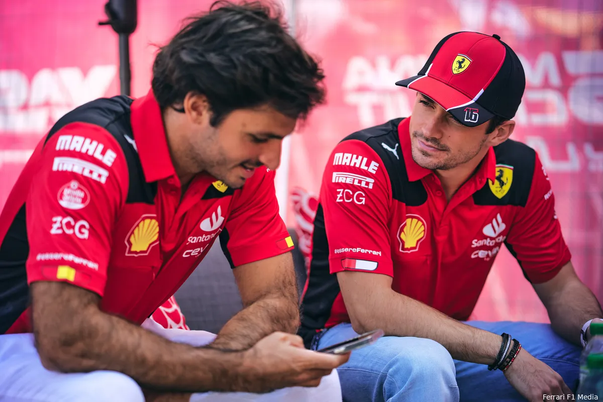 carlos sainz ferrari abudhabi charles leclerc