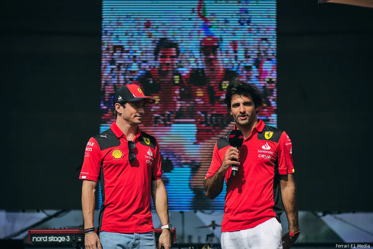 carlos sainz ferrari abudhabi charles leclerc