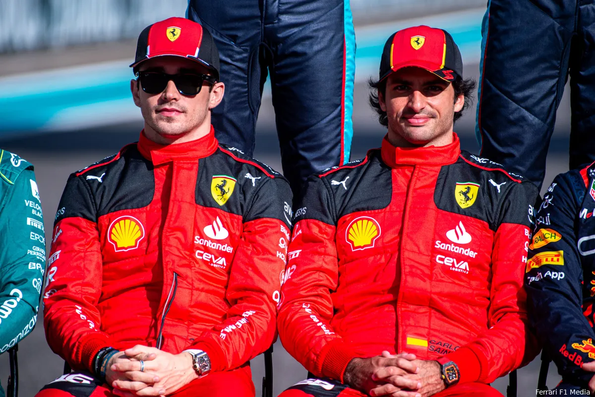 charles leclerc carlos sainz ferrari abu dhabi zondag 2023