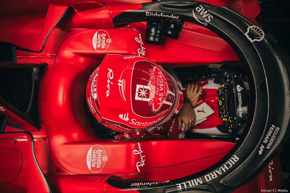 ferrari leclerc sainz lasvegas