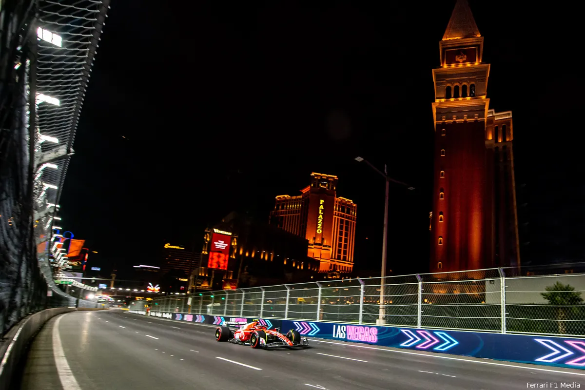 ferrari leclerc sainz lasvegas