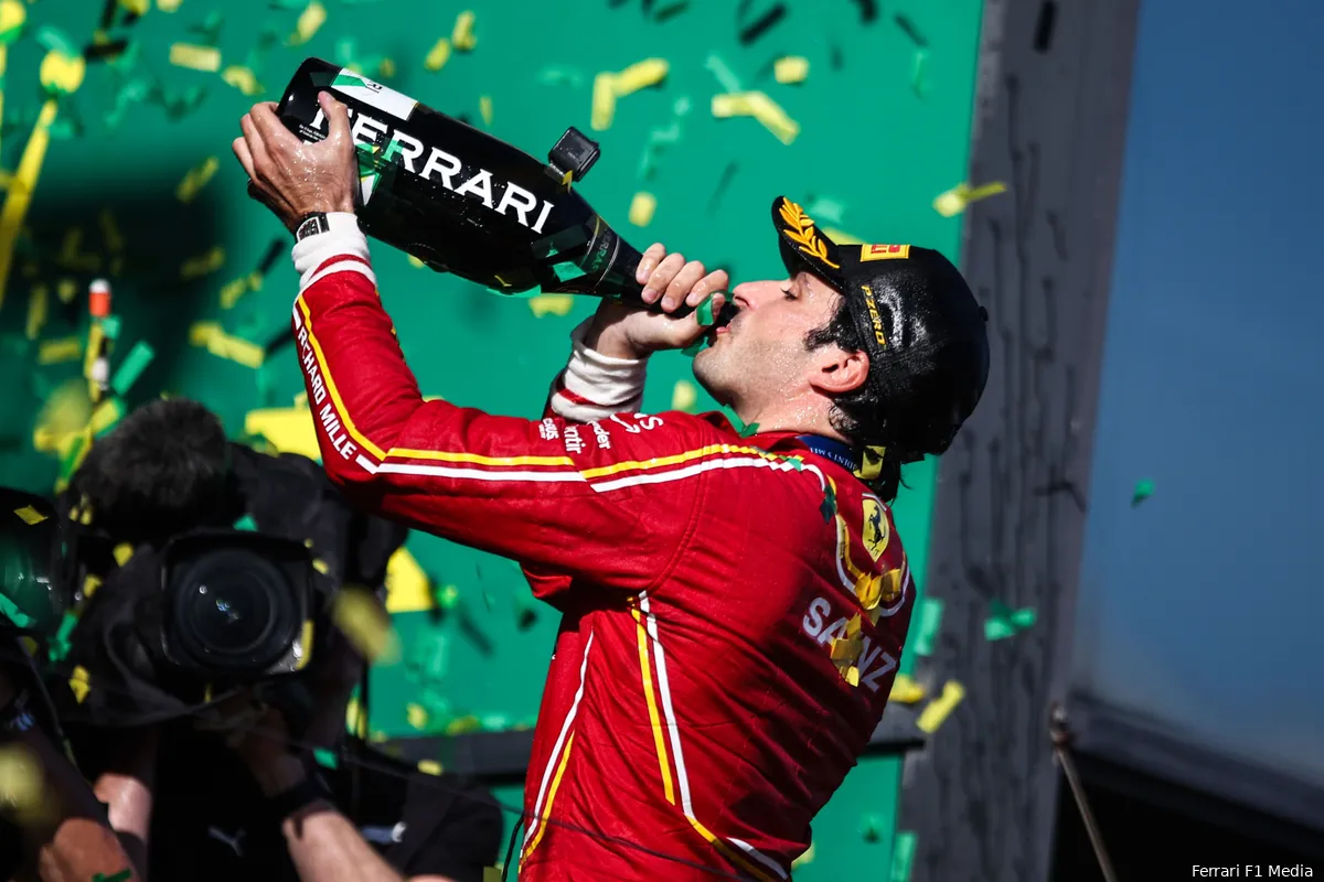 carlos sainz leclerc podium australie ferrari