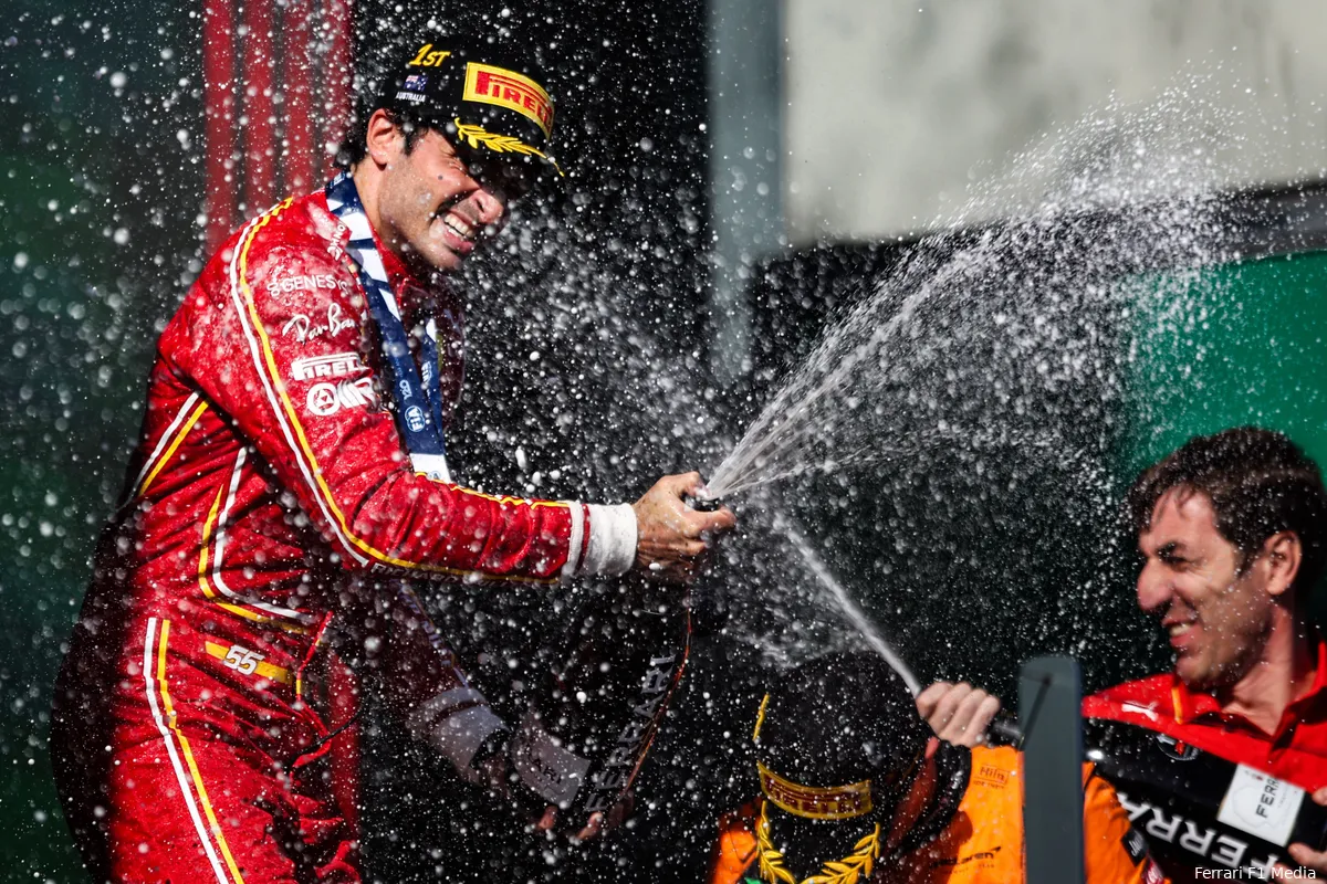 carlos sainz leclerc podium australie ferrari
