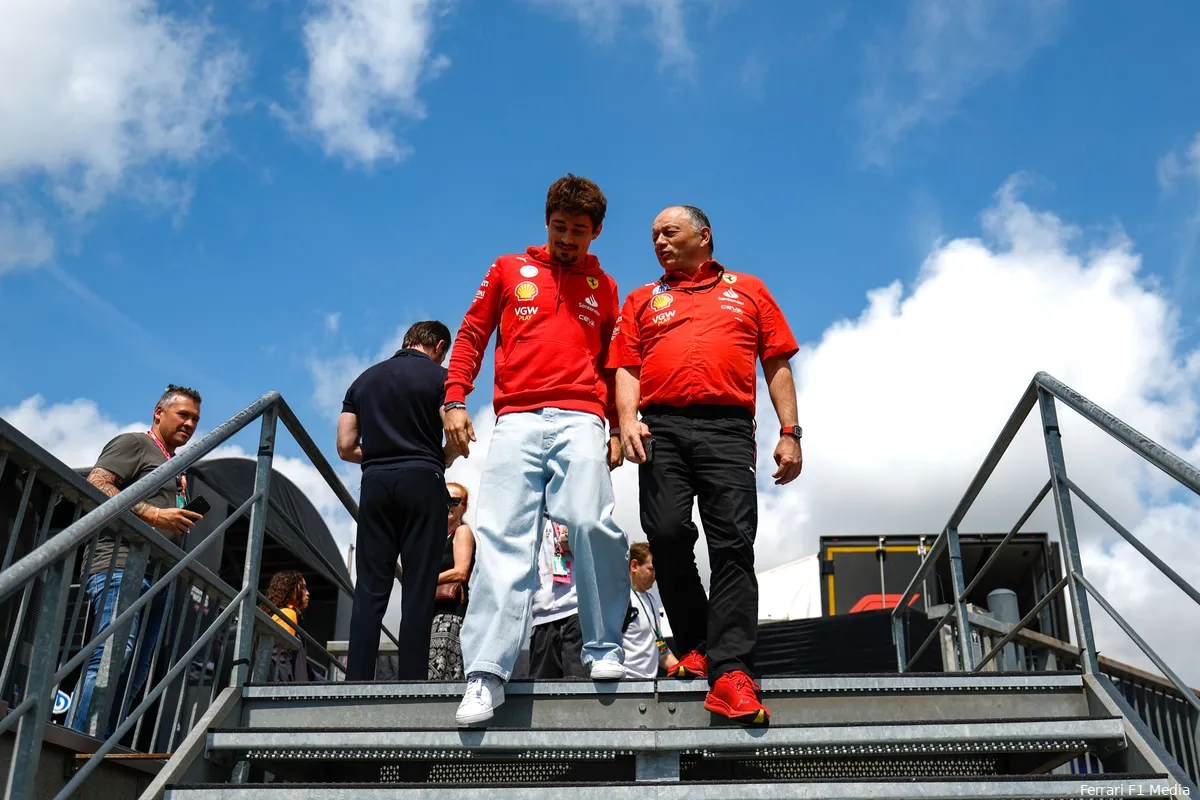 charles leclerc fred vasseur ferrari vrijdag gp belgie 2024