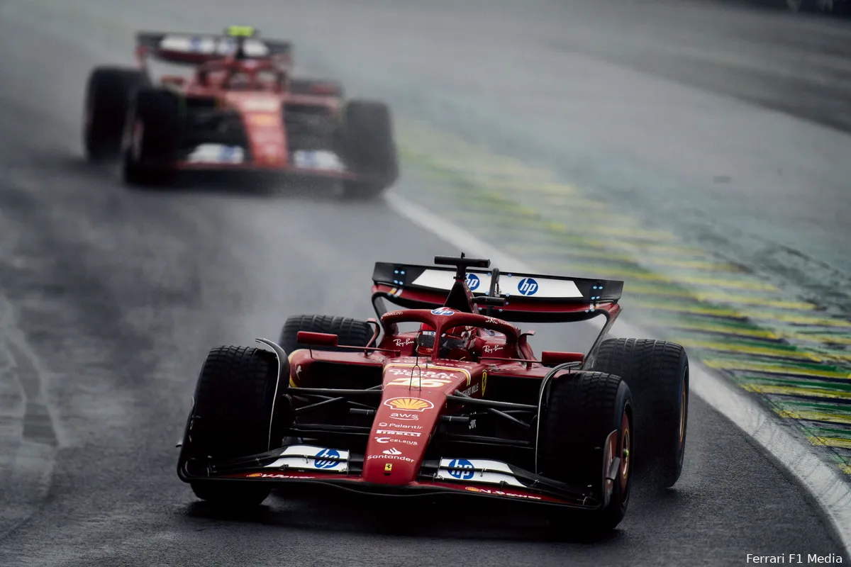 carlos sainz charles leclerc 2024 ferrari brazilie zondag 2024