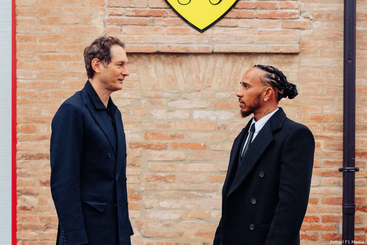 lewis hamilton john elkann ferrari maranello