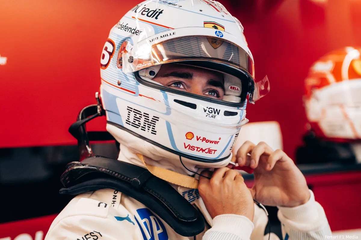 charles leclerc ferrari 2025 monaco vrijdag training helm