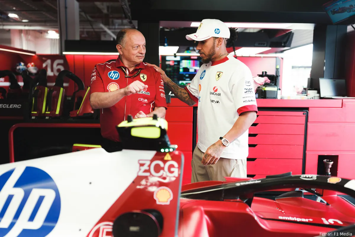 lewis hamilton fred vasseur ferrari 2025 miami
