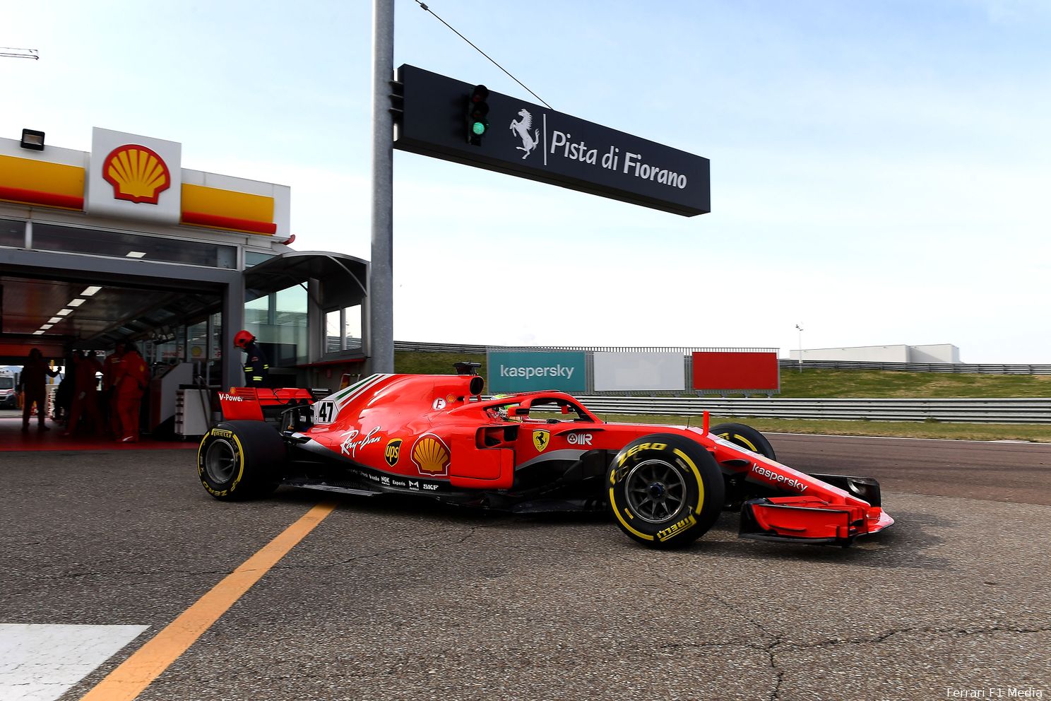 Schumachers Ferrari-test in foto's: startnummer 47 en een kiekje met Sainz sr.