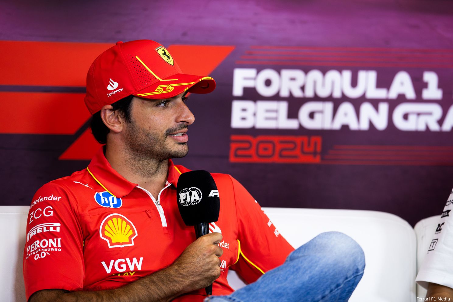 carlos sainz ferrari vrijdag gp belgie 2024 3