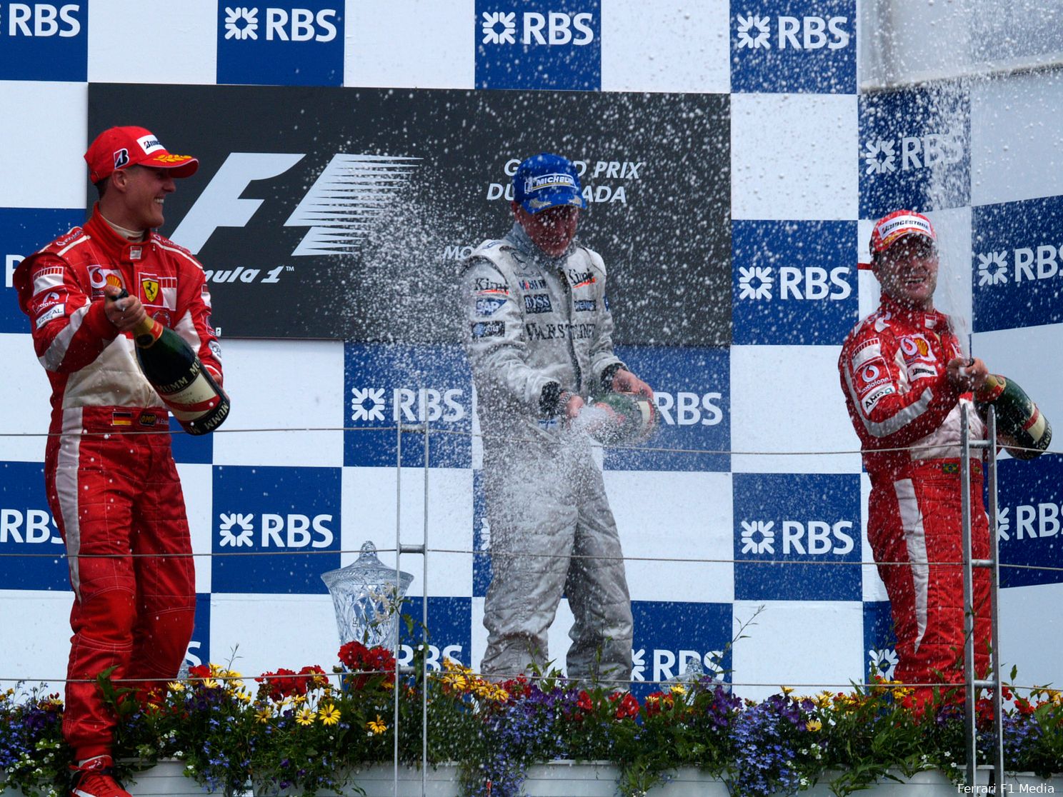 Welke podiumtrio's zijn het meest voorgekomen in de Formule 1?