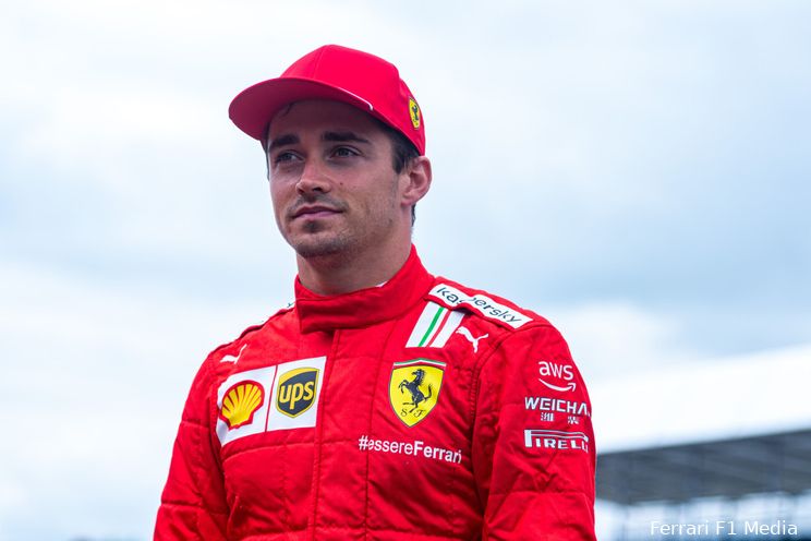 Leclerc hoopt op goed weer zondag: 'Dan kunnen we misschien voor het podium gaan'