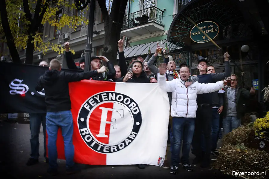 Opperbeste stemming onder Feyenoorders in Odessa