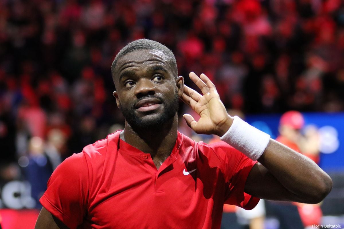 WATCH: Loud ball explosion scares Tiafoe and whole stadium