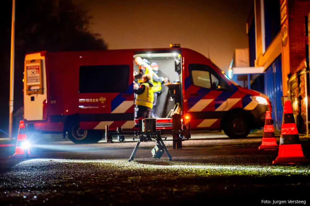 Het drone-team van de brandweer was ook ingezet.