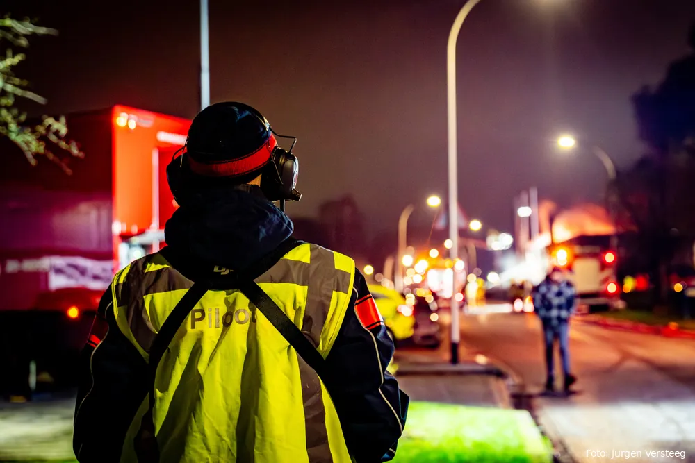 Het drone-team van de brandweer was ook ingezet.